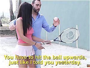 She is better at spear than tennis